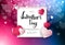 Sale Valentines Day Discounts Holiday Shopping Banner Template With Lettering And Bokeh Hearts