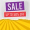 Sale is written on the green torn paper. Website store banner template. Online shopping. Vector illustration for posters