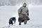 Salekhard, Russia, March 2018, nomadic camp of reindeer herders