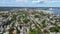 Salem city aerial view, Massachusetts, USA