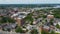 Salem historic city center aerial view, Massachusetts, USA