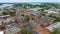 Salem historic city center aerial view, Massachusetts, USA