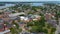 Salem historic city center aerial view, Massachusetts, USA