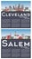 Salem Oregon and Cleveland Ohio City Skyline Set