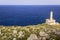 Salento coast: the Palasca lighthouse of Cape of Otranto in Apulia,Italy.