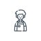 sales assistant icon vector from supermarket concept. Thin line illustration of sales assistant editable stroke. sales assistant