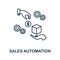 Sales Automation icon. Line element from corporate development collection. Linear Sales Automation icon sign for web