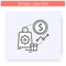 Sales automation line icon. Editable illustration