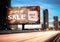 Sales concept, Outdoor billboards, super sale