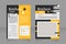 Sales department contact info blank brochure design