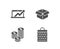 Sales diagram, Coins and Opened box icons. Shopping bag sign. Sale growth chart, Cash money, Shipping parcel.