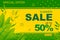 Sales Flat Banner with Half Price Purchase Offer
