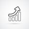 Sales grow flat line trendy icon. Vector eps10