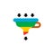 Sales lead funnel flat icon with arrows