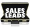 Sales Leads Briefcase Words New Customers Prospects Opportunity