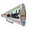 Sales Leads Megaphone Bullhorn Words New Prospects Customers