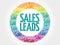 Sales Leads words cloud