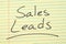 Sales Leads On A Yellow Legal Pad