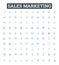 Sales marketing vector line icons set. Marketing, Sales, Promotion, Advertising, Lead, Profits, Strategies illustration