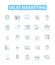 Sales marketing vector line icons set. Marketing, Sales, Promotion, Advertising, Lead, Profits, Strategies illustration