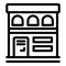 Sales outlet icon outline vector. Retail business kiosk