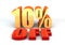 Sales promotion 3D text 10 off