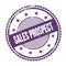 SALES PROSPECT text written on purple indigo grungy round stamp