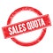 SALES QUOTA text on red grungy round stamp