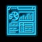 sales report neon glow icon illustration