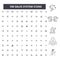 Sales system editable line icons, 100 vector set, collection. Sales system black outline illustrations, signs, symbols