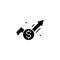 Sales volume black icon concept. Sales volume flat vector symbol, sign, illustration.