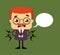 Salesman Boss Guy - Feeling Pain in Stomach with Speech Bubble