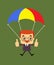 Salesman Boss Guy - Successful Landing with Parachute