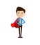 Salesman Employee - In Super Hero Costume