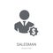 Salesman icon. Trendy Salesman logo concept on white background