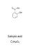 Salicylic acid, chemical structure and formula