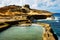 Salinas swimming pool in Qolla I Bajda in Gozo Maltese islands near Marsalforn city