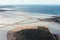 Saline aerial view in shark bay Australia