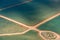 Saline aerial view in shark bay Australia