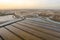 Saline marshes on the Ria Formosa lagoon in Tavira, Algarve region, Portugal