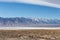 Saline Owens lake with Sierra Nevada mountains