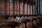 Salisbury Cathedral Choir Pews Close Up.