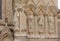 Salisbury Cathedral facade detail with statues Wiltshire South