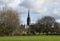 Salisbury Cathedral from Water Meadows, Wiltshire, England