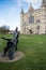 SALISBURY, WILTSHIRE/UK - MARCH 21 : Walking Woman Statue by Lynn Chadwick outside Salisbury Cathedral in Salisbury Wiltshire on