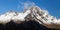 Salkantay or Salcantay trek in Peru evening view