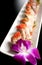 Salmon and caviar sushi rolls