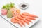 Salmon and crab stick Sashimi