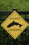 Salmon crossing sign in Vancouver Canada