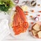 Salmon. Cured salmon on white backdrop